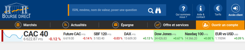 PEA Bourse direct