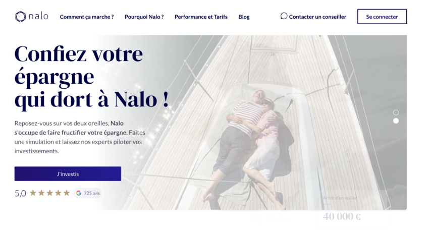 Notre avis sur Nalo : la Home page