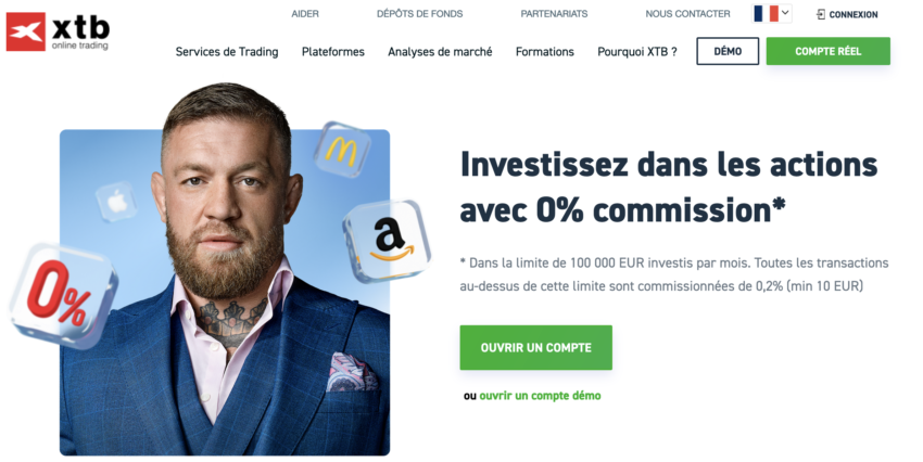XTB, broker sans comissions