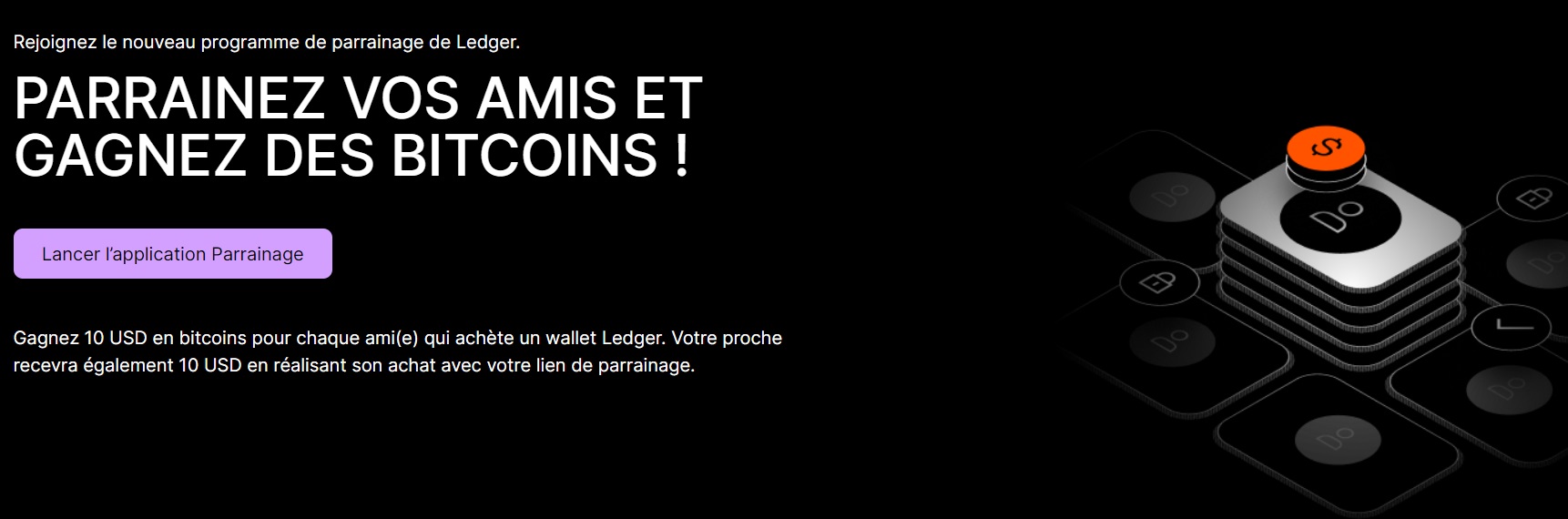 Ledger code promo et parrainage pour votre wallet crypto