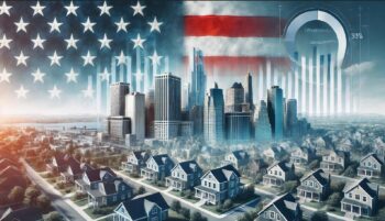Illustration pour l'investissement immobilier aux Etats-Unis (USA)