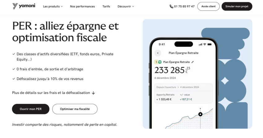 PER de yomoni : le meilleur le gestion pilotée.