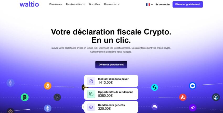 Page d'accueil de Waltio