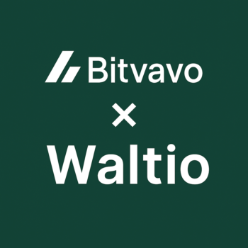 Visuel pour le partenariat entre Bitvavo et Waltio