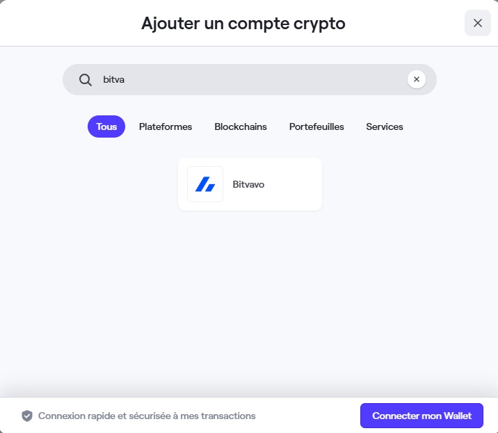 Visuel de l'étape 2 pour connecter son compte Bitvavo à Waltio