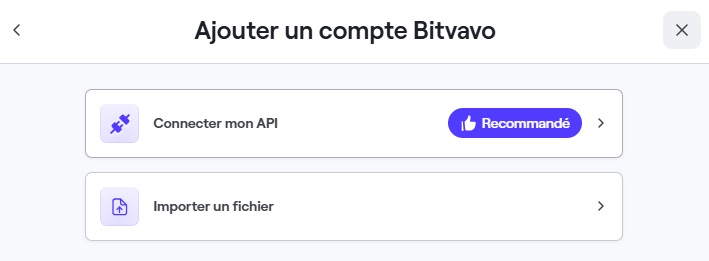 Visuel de l'étape 3 pour connecter son compte Bitvavo à Waltio