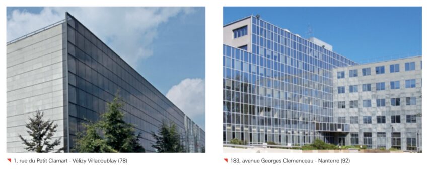 Exemples d'actifs immobilier au sein du patrimoine de la SCPI Elysées Pierre