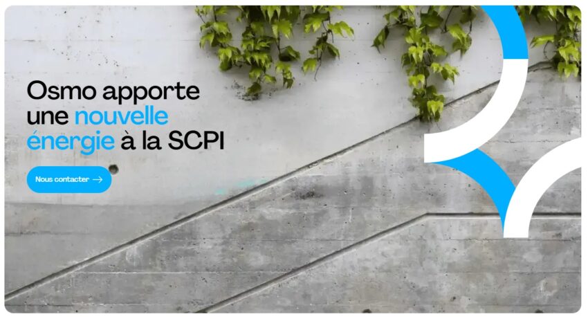 Page d'accueil de la jeune SCPI Osmo Energie