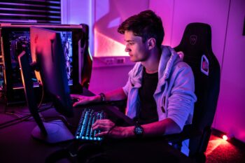illustration d'un joueur de jeu vidéo