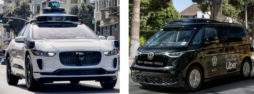 Les Robot Taxi de Waymo et Volkswagen, concurrents sérieux à ceux de Tesla.