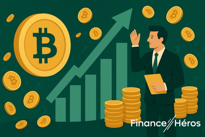 Illustration de l'augmentation forte des prix des crypto monnaies en juillet 2025