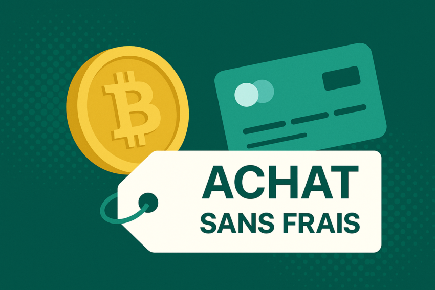 Image pour l'achat de Bitcoin (ou autres cryptomonnaies), avec une carte bancaire et sans frais