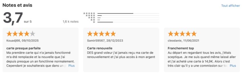 Avis client MyPCS sur Apple Store