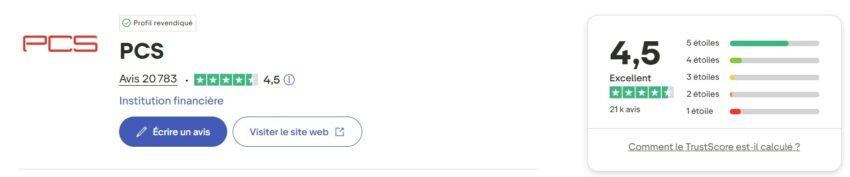 avis pcs sur trustpilot