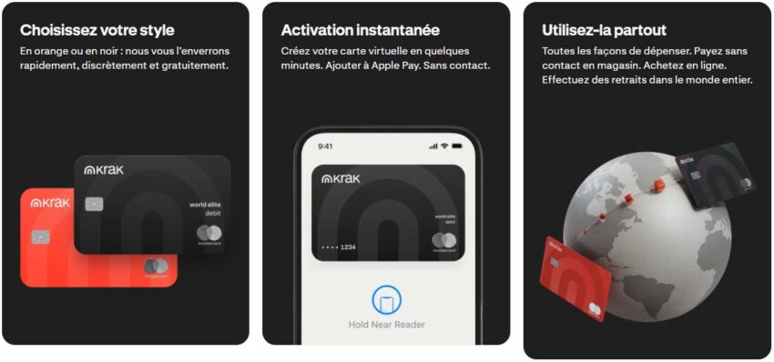 l'application Krak de Kraken