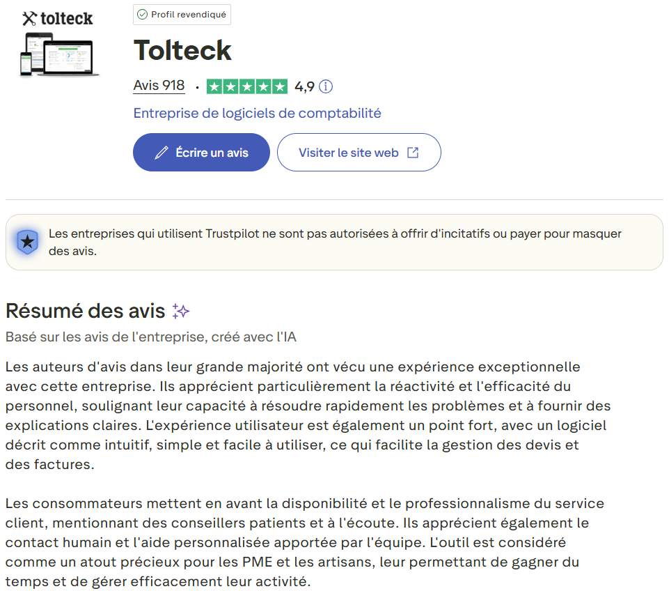 Que pensent les clients de Tolteck ?