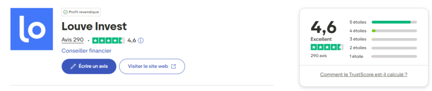 louve infinity avis trustpilot