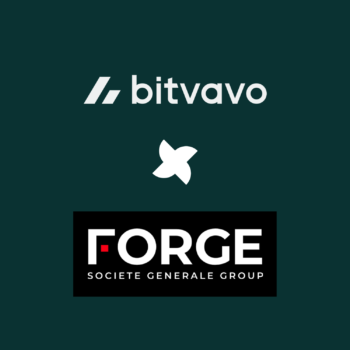 Image illustrant le partenariat entre la plateforme crypto Bitvavo et Société Générale Forge