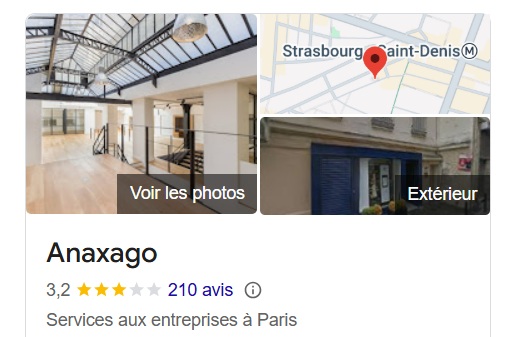 Avis Google sur Anaxago