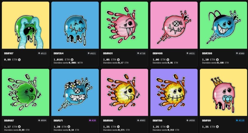 Exemples de NFT Deblock