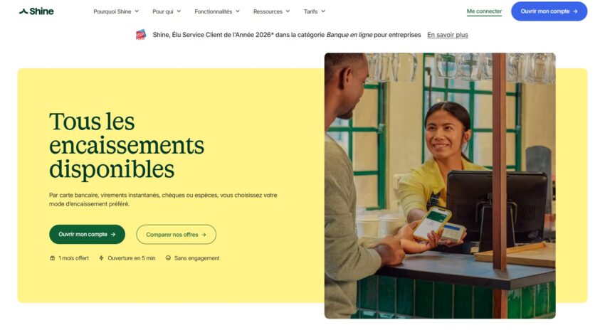 Le compte professionnel Shine et SumUp vous proposent une offre avantageuse pour les terminaux de paiement électronique