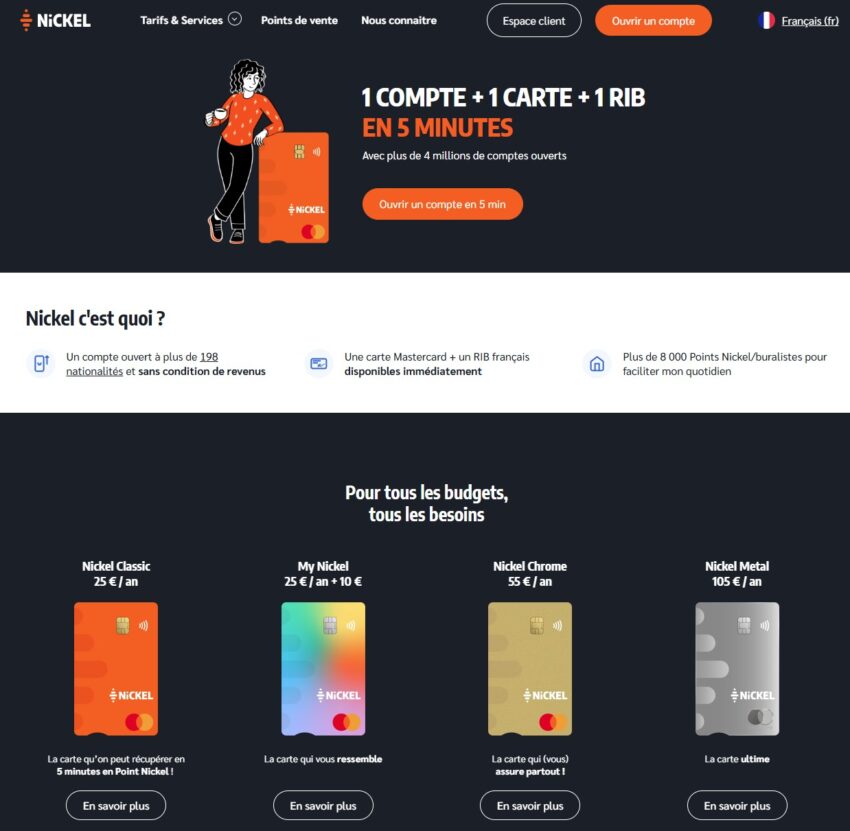 Avis Nickel banque mobile française