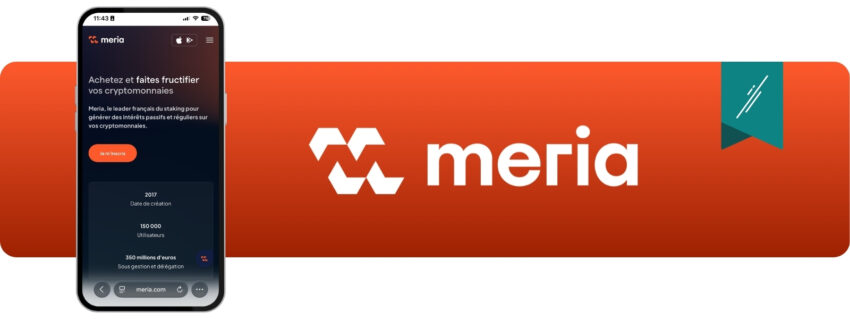 Visuel de la plateforme française de crypto monnaies Meria