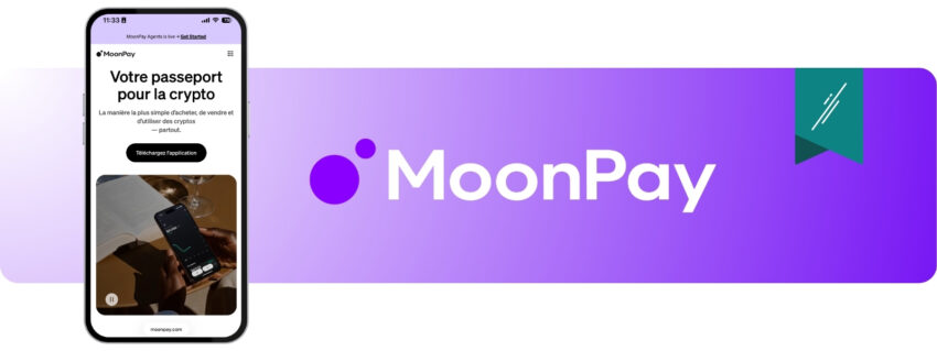 Visuel de la plateforme crypto MoonPay