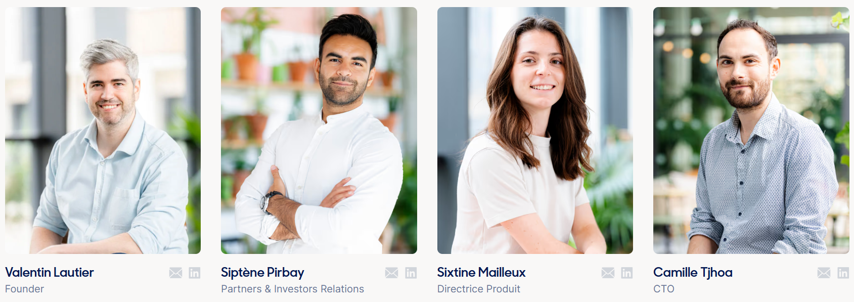 Une partie de l'équipe Homaio (capture du site).