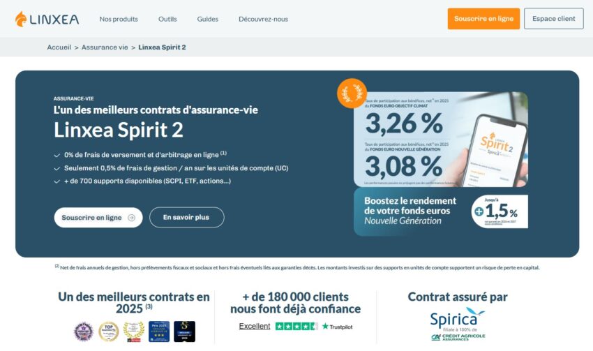 Linxea Spirit, pour choisir soi même ses supports ISR