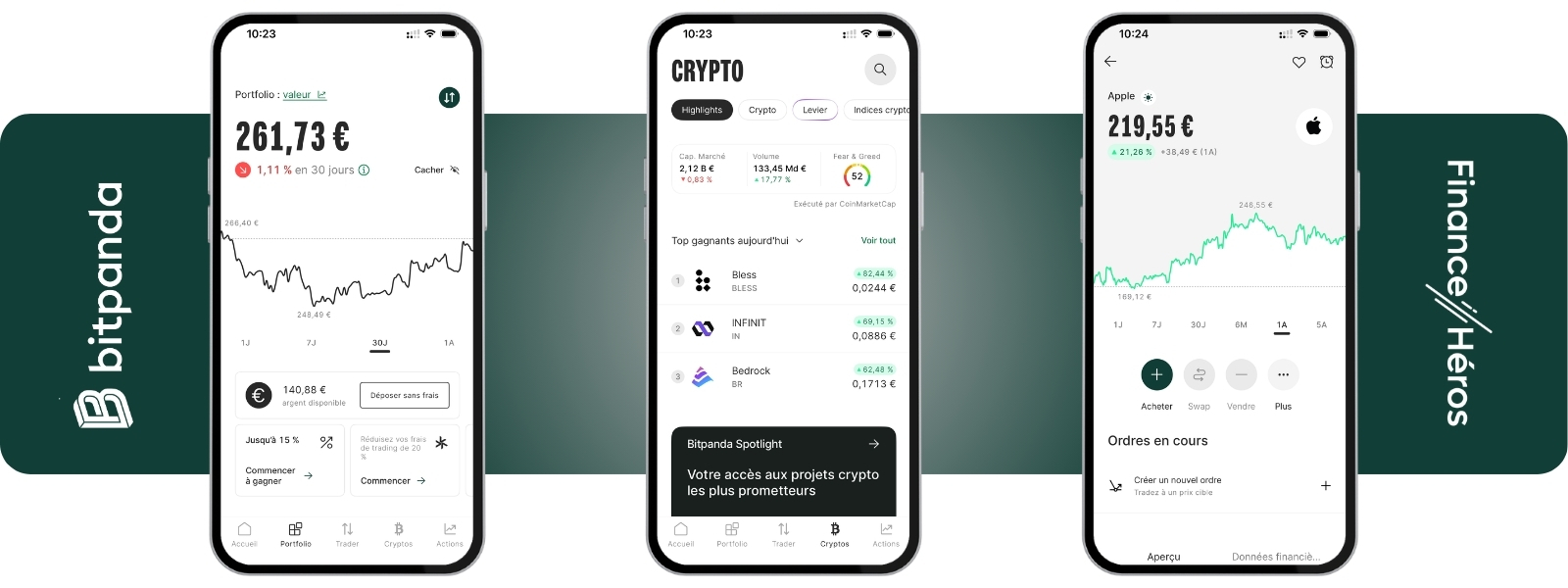 Screenshot de l'application Bitpanda