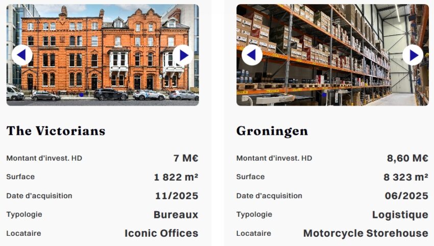 Photos d'exemples d'actifs immobiliers au sein du patrimoine de la SCPI Eden