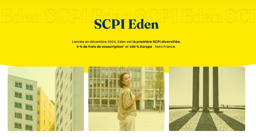 Image de la page d'accueil de la SCPI Eden