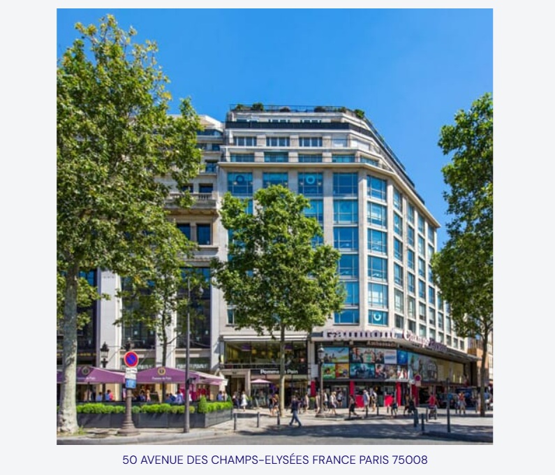 Photo exemple d'un actif (prestigieux) détenu par la SCPIJ Epargne Foncière sur les Champs Elysées de Paris