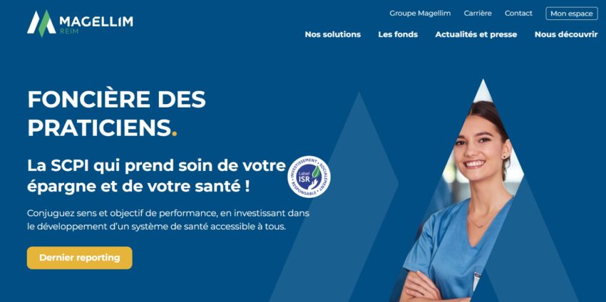 Page d'accueil de la SPCI Foncière des Praticiens