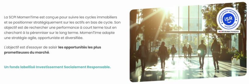 Description de la SCPI MomenTime par sa société de gestion Arkéa REIM
