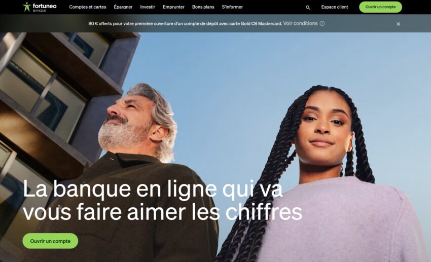 Fortuneo permet l'ouverture d'un CTO pour mineur sans compte courant