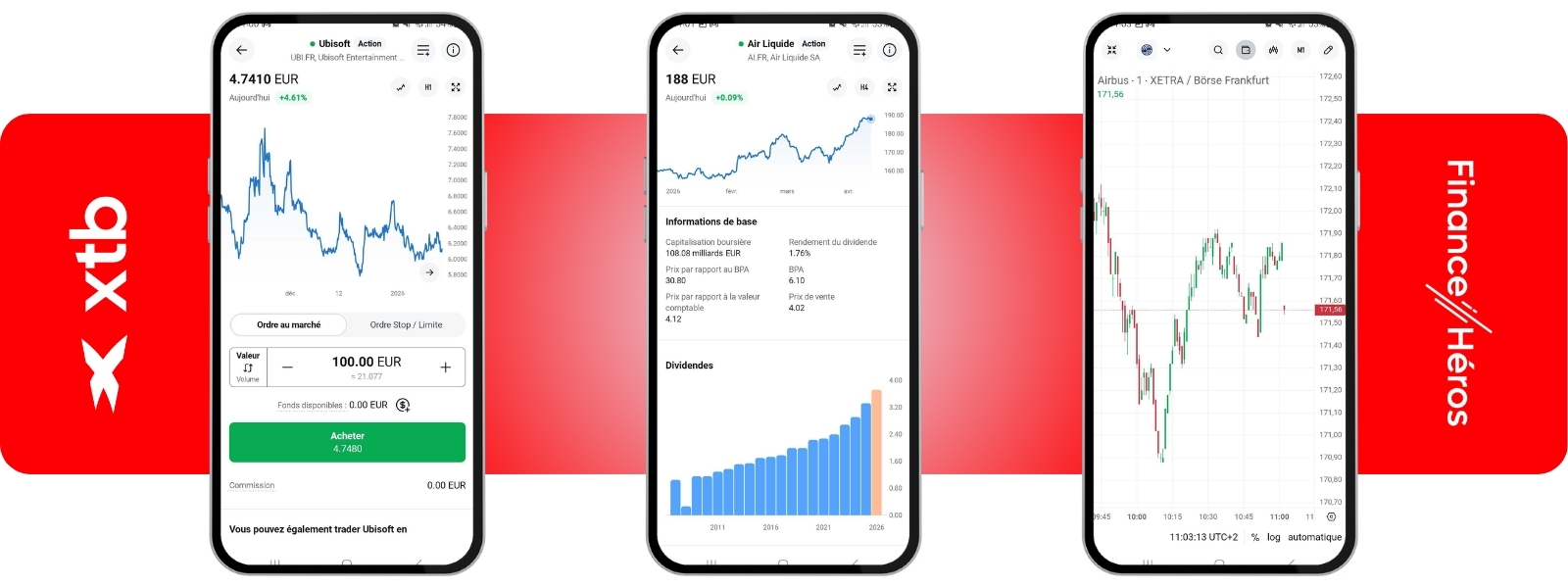 Screenshot de l'application XTB