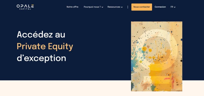 Page d'accueil d'Opale Capital