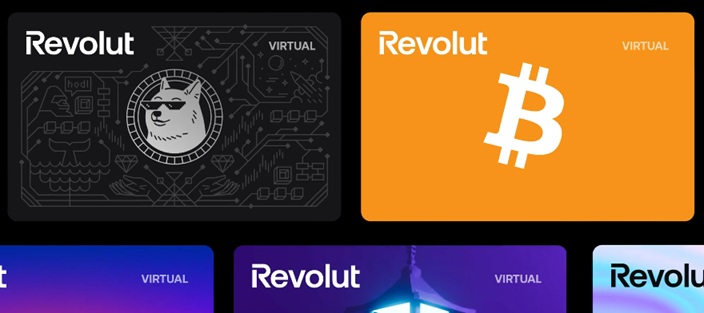 Visuels de cartes crypto Revolut