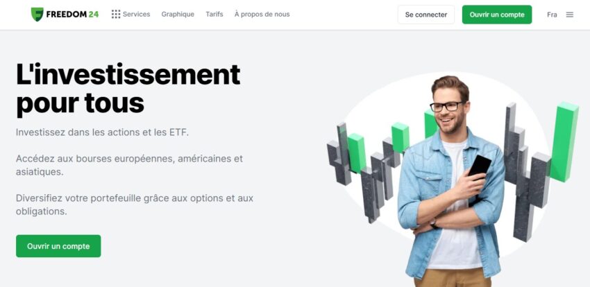la page d'accueil de Freedom24