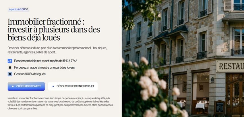Visuel sur l'offre d'immobilier fractionné d'Homunity