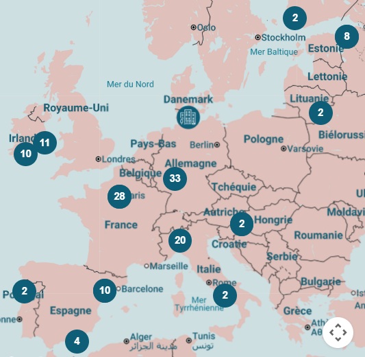 Répartition des actifs immobiliers de la SCPI européenne CORUM Origin en 2026